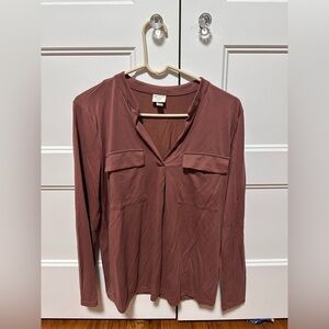 A New Day Dusty Rose Blouse Size M